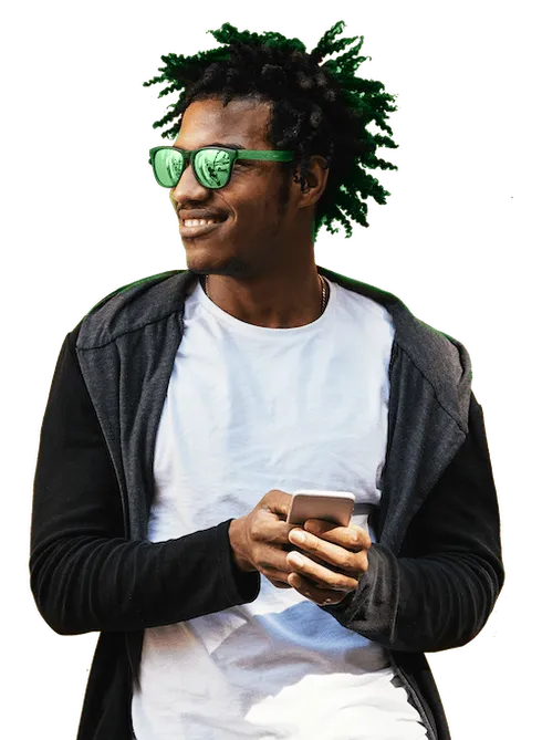 Cutout of a man