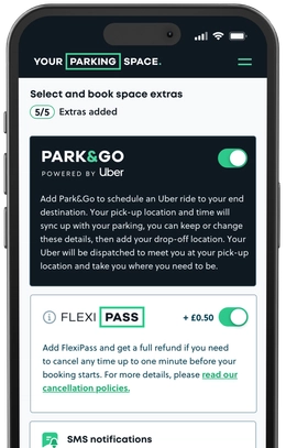 How to Add Park&Go to your booking - (Step 1)