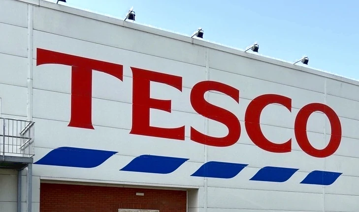 Tesco logo on a building